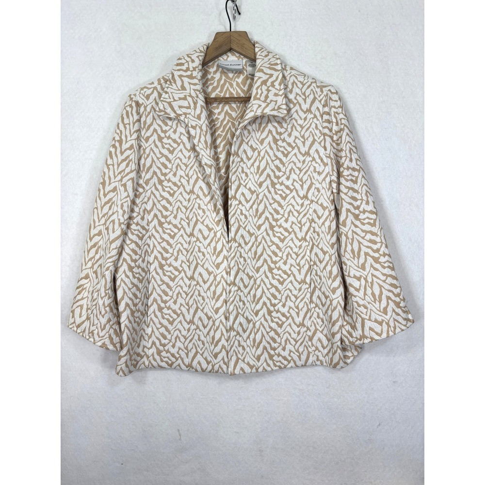 Alfred Dunner Petite Open Front Jacket‎ Womens 16P Textured Career Classic